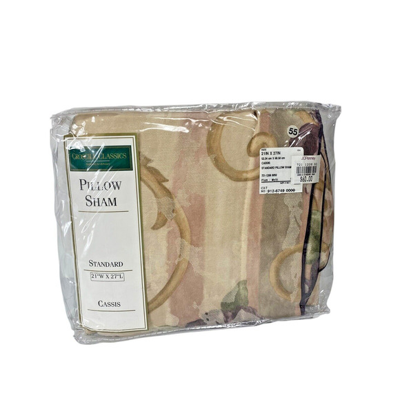 Croscill Chambord Cassis Amethyst Standard Pillow Sham Floral Classic NEW - Picture 3 of 8